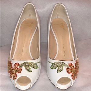 Giuseppe Zanotti White with rhinestones